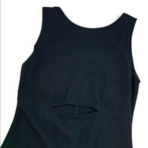 Helmut Lang Sleeveless Sheath Little Black Dress Bodycon Mini Cutout - Picture 3 of 6